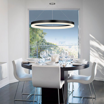Corona 32" LED Ring Pendant in Dining Room