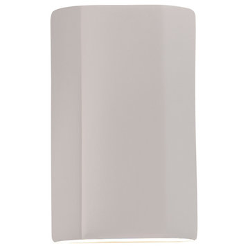 Ambiance Cylinder, Open Top/Bottom Wall Sconce, Matte White, E26