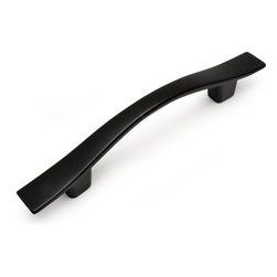 Cosmas - Cabinet Pull, 3" Hole Centers, Flat Black, Set of 10 - Cabinet And Drawer Handle Pulls