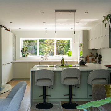 Modern Jade Kitchen in Abingdon