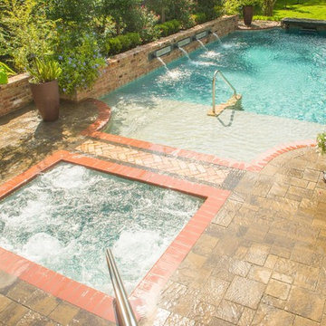 Brick and Tile Backyard Design - New Orleans Flavor