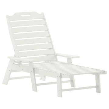 White Adjustable Lounge Chair