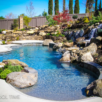 Tiered Rock Wall Water Feature