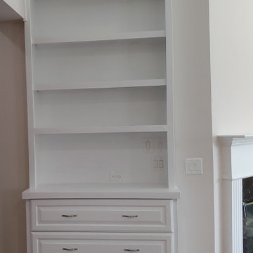 Fireplace Built-ins With 45 Degree Angle