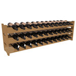 Wine Racks America - 36-Bottle Scalloped Wine Rack, Pine, Oak Stain - Stack three cases of wine in a decorative 36 bottle rack using pressure-fit joints for easy assembly. This rack requires no hardware, no tools, and is ready to use as soon as it arrives. Makes for a perfect gift and stores wine on any flat surface.
