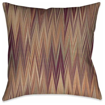 Muted Chevron Marble Outdoor Decorative Pillow, 18"x18"