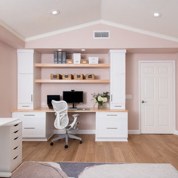 Cozy and Stylish Lake Forest Home Office Remodel