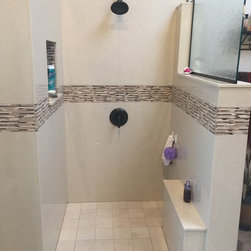 Warm & Inviting Bathroom Renovation - Shower Panels And Columns