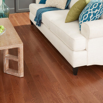 Cozy, Botanical Formal Sitting Room - Piedmont Saddle, Solid, White Oak Hardwood