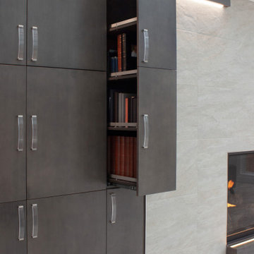 Grey Built-In Entertainment Center