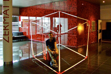 Installation anamorphose - Lacoste live cube