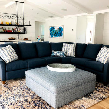 Coastal Farmhouse Family Room & Shared Spaces
