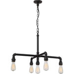 SATCO - Koncept 5-Light Hanging Fixture - Easily renew and refresh your urban or industrial dining or entry area with a quick yet significant update to your lighting fixtures. Our Koncept 5-Light Hanging Fixture is crafted artfully with industrial materials that will offer any area an eye-catching new source of light. This striking 5-light hanging fixture measures 27 inches in diameter and 17 inches tall, easily complementing your existing industrial home d?cor.