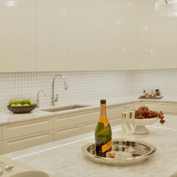 Contemporary White Kitchen with a Traditional Twist