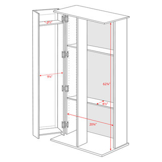 Locking Media Cabinet - Large - Transitional - Media Racks And Towers ...