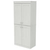 Inval  Shaker Style 4 Door Tall Pantry in Washed Oak Engineered Wood