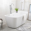 Elegant Decor Harrieta 59" Plastic Soaking Bathtub in Glossy White