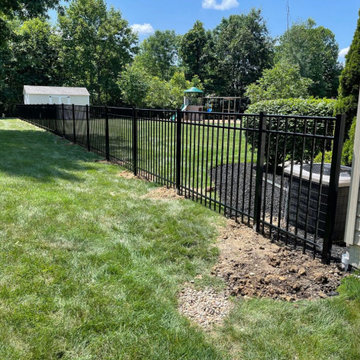 Aluminum Fence Installation around a new Pool in Medina, Ohio