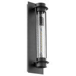 Quorum - Quorum 708-18-69 Roope - 1 Light Outdoor Wall Lantern - Like a tall, sleek ray of light emitted from a flaRoope 1 Light Outdoo Noir Clear seeded Gl *UL: Suitable for wet locations Energy Star Qualified: n/a ADA Certified: n/a  *Number of Lights: 1-*Wattage:60w Medium Base bulb(s) *Bulb Included:No *Bulb Type:Medium Base *Finish Type:Noir