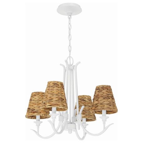 Kokomo Four Light Chandelier, Matte White