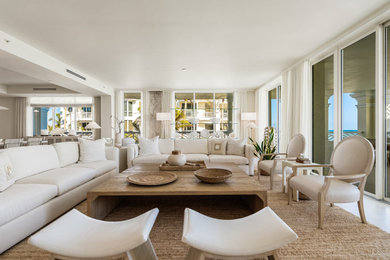 Living room - contemporary living room idea in Miami
