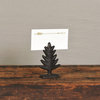 Tree Cast Iron Place Card Holders, Brown, Set of 6
