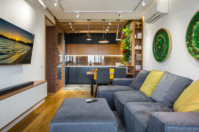 Example of a trendy living room design in Other