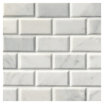 MSI SMOT-2X4PB Greecian White - 2" x 4" Brick Joint Mosaic Tile - - White