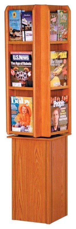 Pemberly Row 12 Magazine 24 Brochure Spinning Rack - Transitional ...
