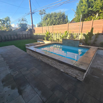 Backyard Remodel with New Spa - Seal Beach