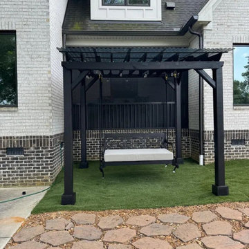 Modern Backyard Swing Pergola