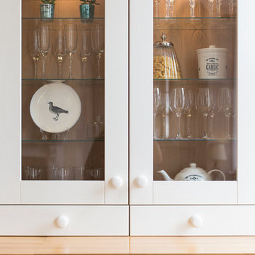 Glass front kitchen dresser