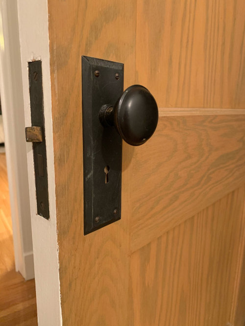 Mortise door knobs in old house