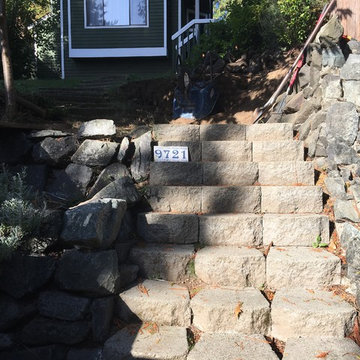 Maple Leaf Cedar Risers & Basalt Walls
