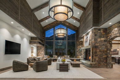 Living room - rustic living room idea in San Francisco