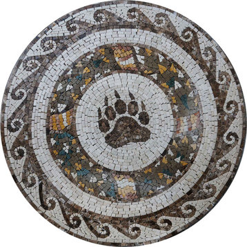 Mosaic Artwork - Paw Mark