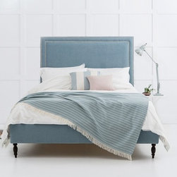 The Charlotte Studded Headboard Storage Bed - Panel Beds