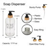 Glass and Bamboo Soap Dispenser Pure Soap, 17 fl oz