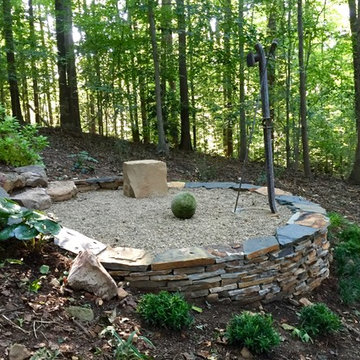 Meditation area in the forest.
