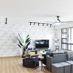 Residential Project | Herringbone Wallpaper - Wallpaper