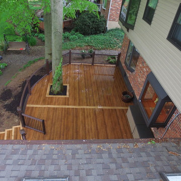 Curved Deck-Composite Rails with Lights