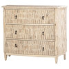 43" Marco Dresser Solid Hardwood with Metal Accents Textured 3 Drawers