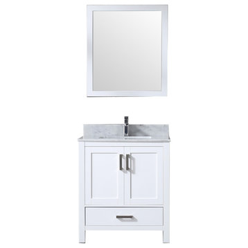 Jacques 30" White Vanity Cabinet Only