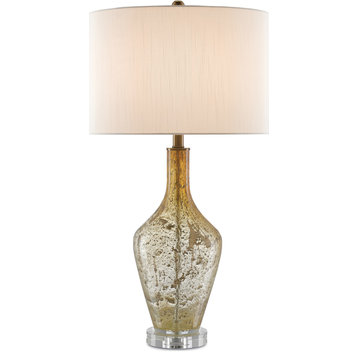 Habib Table Lamp, Champagne Speckled Glass, Clear