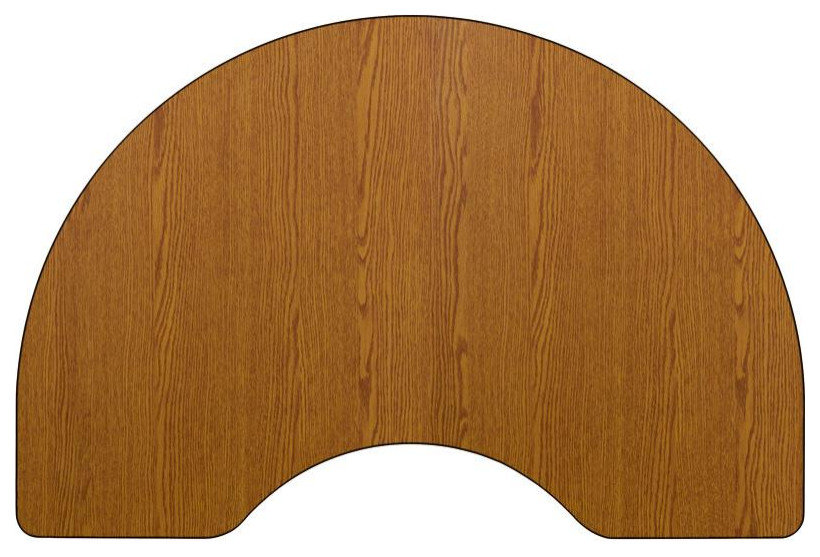 48''W x 96''L Kidney Thermal Laminate Activity Table - Standard Height Adjustable Legs