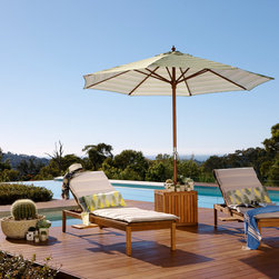 BANKSIA SUNLOUNGER, MARKET UMBRELLA & BILBY UNBRELLA STAND BOX - Patio Furniture And Outdoor Furniture