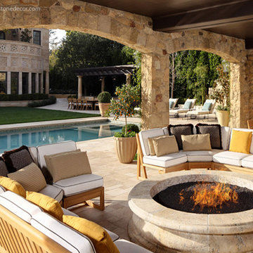 Hand Carved French Limestone Fire Pit