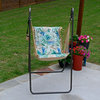 Soft Comfort Swing Chair and Stand, Blue, Floral