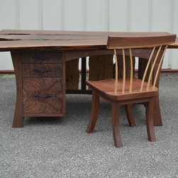 Live Edge Walnut Executive Desk - Desks And Hutches