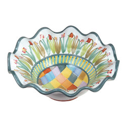 Taylor Fluted Rim Breakfast Bowl - Poplar Ridge | MacKenzie-Childs - Dining Bowls